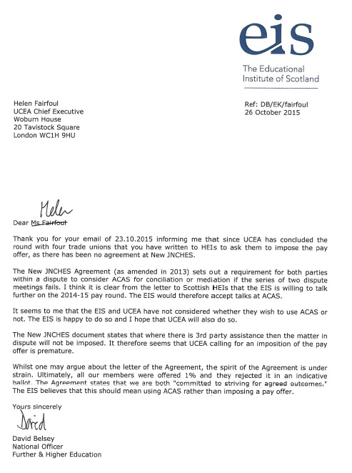 EIS Letter to UCEA re pay negotiations - 26.10.15 cover and download